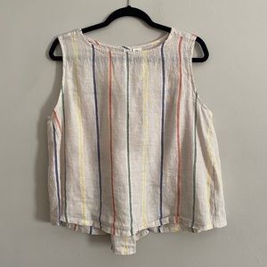 Artisan NY Sleeveless Cropped Linen Top